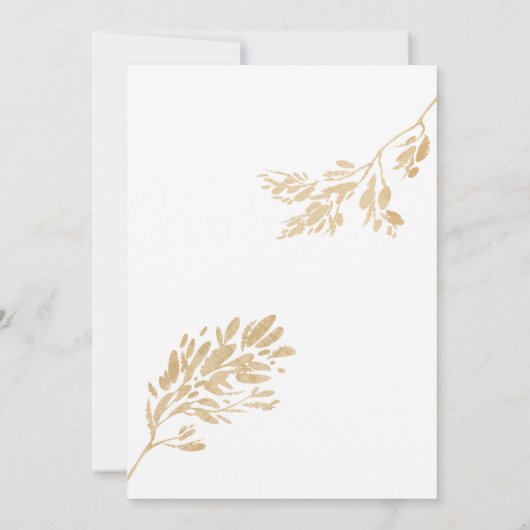 水彩かぼちゃオレンジ金ゴールド秋ベビーシャワー 招待状 (裏面)