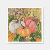 水彩かぼちゃナプキンス スタンダードカクテルナプキン (正面)