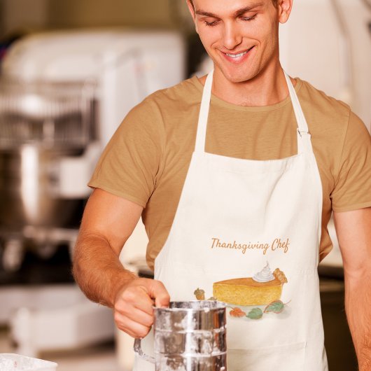 水彩かぼちゃパイ感謝祭シェフ スタンダードエプロン