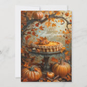 水彩かぼちゃパイ紅葉感謝祭 シーズンカード (正面)