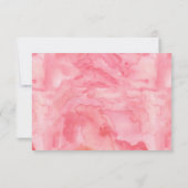 水彩かぼちゃピンクの赤ちゃんシャワーが本を持ってくる 招待状 (裏面)