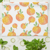 水彩かぼちゃ模様3キッチンタオル キッチンタオル (折り畳み)