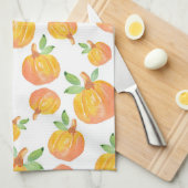 水彩かぼちゃ模様3キッチンタオル キッチンタオル (四つ折り)