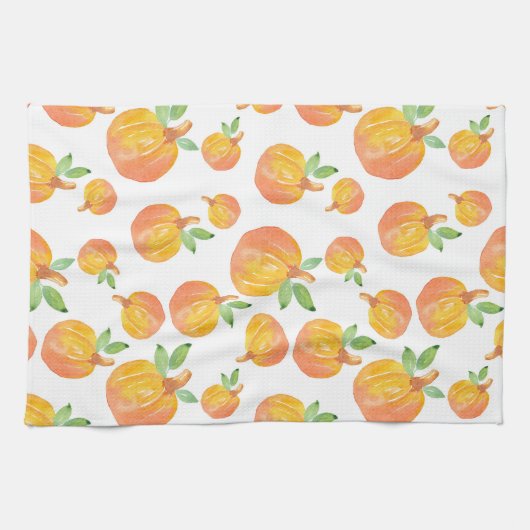 水彩かぼちゃ模様3キッチンタオル キッチンタオル (横)