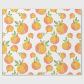 水彩かぼちゃ模様3 ラッピングペーパー (フラット)