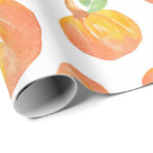 水彩かぼちゃ模様3 ラッピングペーパー (ロールコーナー)