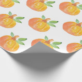 水彩かぼちゃ模様 ラッピングペーパー (角)