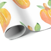 水彩かぼちゃ模様 ラッピングペーパー (ロールコーナー)