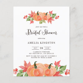 水彩かぼちゃ秋ブライダルシャワー侵入