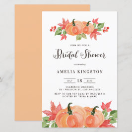 水彩かぼちゃ秋ブライダルシャワー侵入