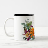 水彩かぼちゃ秋 ツートーンマグカップ (左)