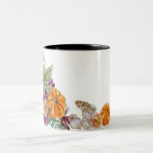 水彩かぼちゃ秋 ツートーンマグカップ (中央)