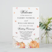 水彩かぼちゃ結婚の式プログラム (スタンド正面)