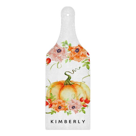 水彩かぼちゃ カッティングボード (正面)