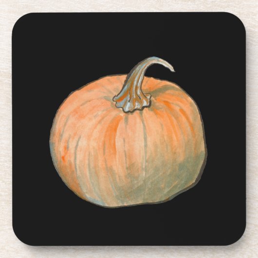 水彩かぼちゃ コースター (正面)