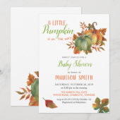 水彩かぼちゃ | ベビーシャワー 招待状 (正面/裏面)