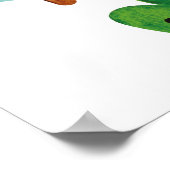 水彩かわいいは白い背景に分離されたドードル ポスター (角)