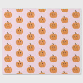 水彩かわいいカボチャ ラッピングペーパー (フラット)