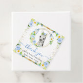 水彩かわいいジャングルゼブラフローラベビーシャワー フェイバータグ (インサイチュ)