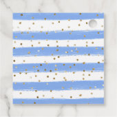 水彩かわいいジャングルゼブラフローラベビーシャワー フェイバータグ (裏面)