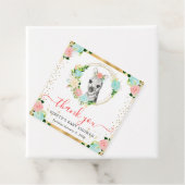 水彩かわいいジャングルゼブラフローラベビーシャワー フェイバータグ (インサイチュ)