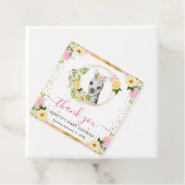 水彩かわいいジャングルゼブラフローラベビーシャワー フェイバータグ (インサイチュ)