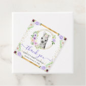 水彩かわいいジャングルゼブラフローラベビーシャワー フェイバータグ (インサイチュ)