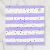 水彩かわいいジャングルゼブラフローラベビーシャワー フェイバータグ (裏面)