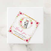 水彩かわいいジャングルゼブラフローラベビーシャワー フェイバータグ (インサイチュ)