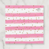 水彩かわいいジャングルゼブラフローラベビーシャワー フェイバータグ (裏面)