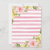 水彩かわいいフローラジャングル動物ベビーシャワー サンキューカード (裏面)