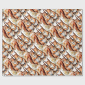 水彩かわいいリス動物の野生動物自然 ラッピングペーパー (フラット)