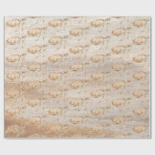 水彩かわいい小さなベビーウミガメ動物アート ラッピングペーパー (フラット)