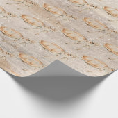 水彩かわいい小さなベビーウミガメ動物アート ラッピングペーパー (角)