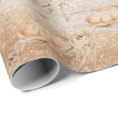 水彩かわいい小さなベビーウミガメ動物アート ラッピングペーパー (ロールコーナー)