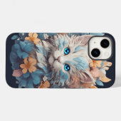 水彩かわいい花猫のしぶき Case-Mate iPhoneケース (裏面 (横))