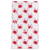 水彩かわいい赤カニビーチデザイン スモールペーパーバッグ (正面)