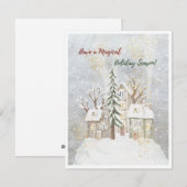 水彩かわいい魔法のような シーズンカード (正面/裏面)