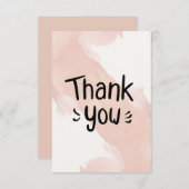 水彩かわいい サンキューカード (正面/裏面)