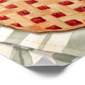 水彩かわいこちゃんパイベーキングウェルカムサイン ポスター (角)