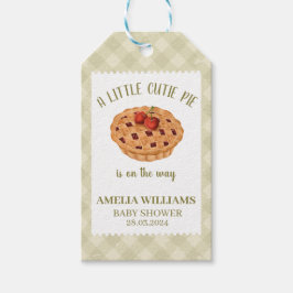 水彩かわいこちゃんパイ秋ベビーシャワー ギフトタグ