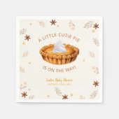 水彩かわいこちゃんパイ秋ベビーシャワー スタンダードカクテルナプキン (正面)