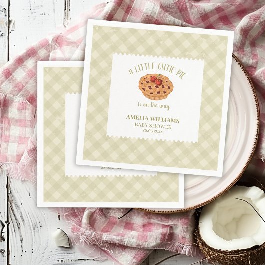 水彩かわいこちゃんパイ秋ベビーシャワー スタンダードカクテルナプキン