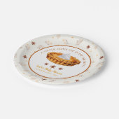 水彩かわいこちゃんパイ秋ベビーシャワー ペーパープレート (アングル)