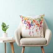 水彩かわいらしの花の連カラフル列 クッション (椅子)