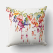水彩かわいらしの花の連カラフル列 クッション (裏面)