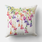 水彩かわいらしの花の連カラフル列 クッション (裏面)