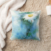 水彩かわいらしデイジー クッション (ブランケット)