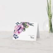 水彩かわいらしピンクのバラパーソナライズされた ノートカード (正面)