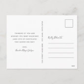 水彩かわいらしフローラ復活祭バニー シーズンポストカード (裏面)